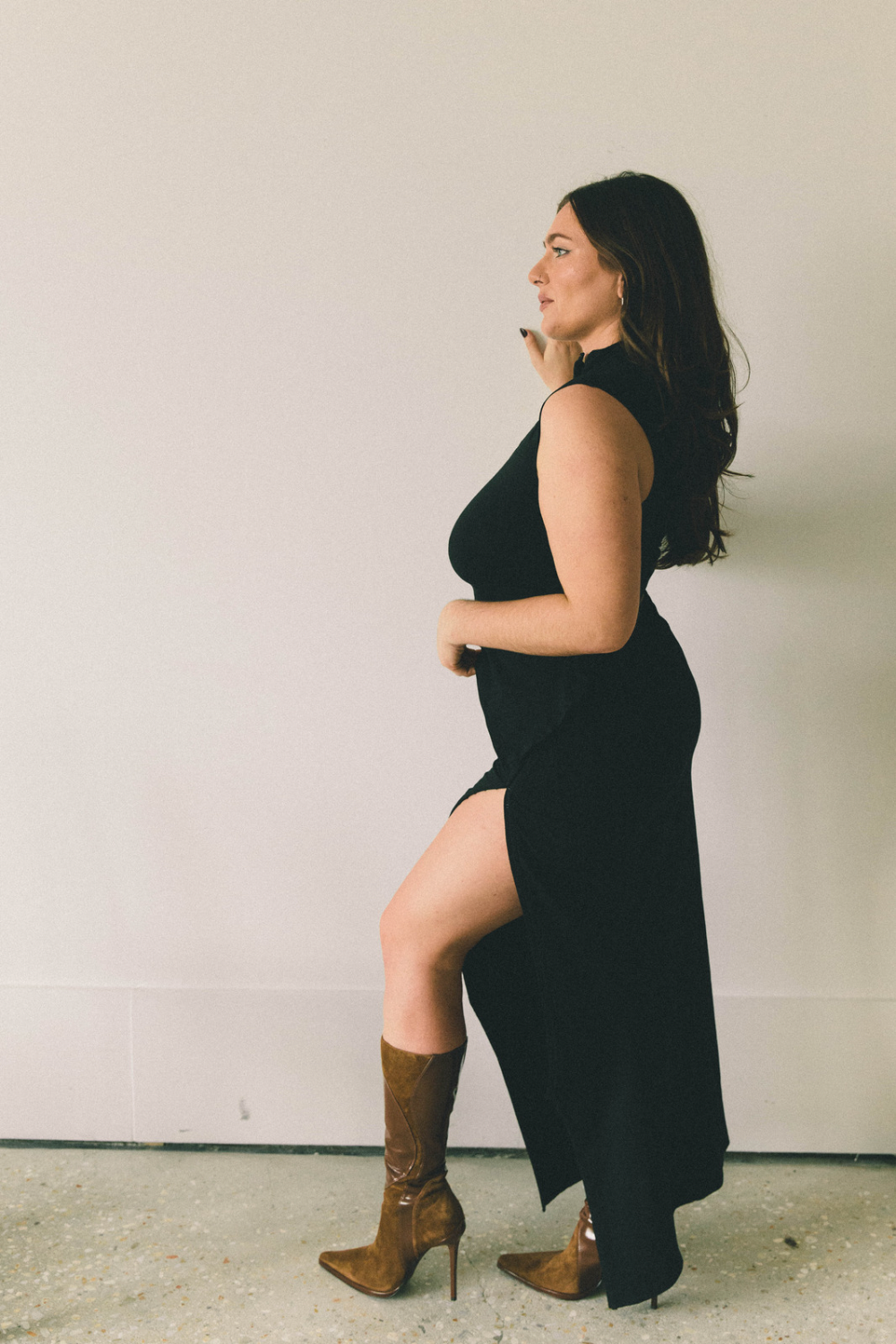 The Nola Midi Skirt - Dark